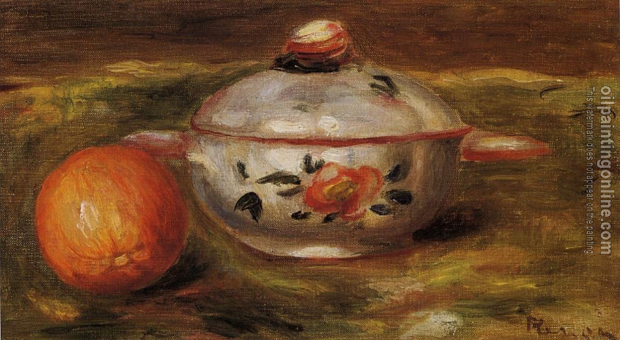 Renoir, Pierre Auguste - Still Life with Orange and Sugar Bowl